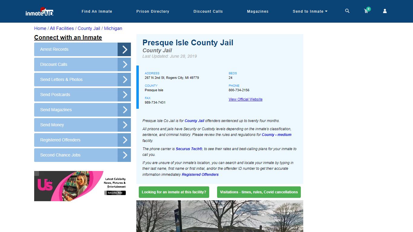 Presque Isle County Jail - Inmate Locator - Rogers City, MI